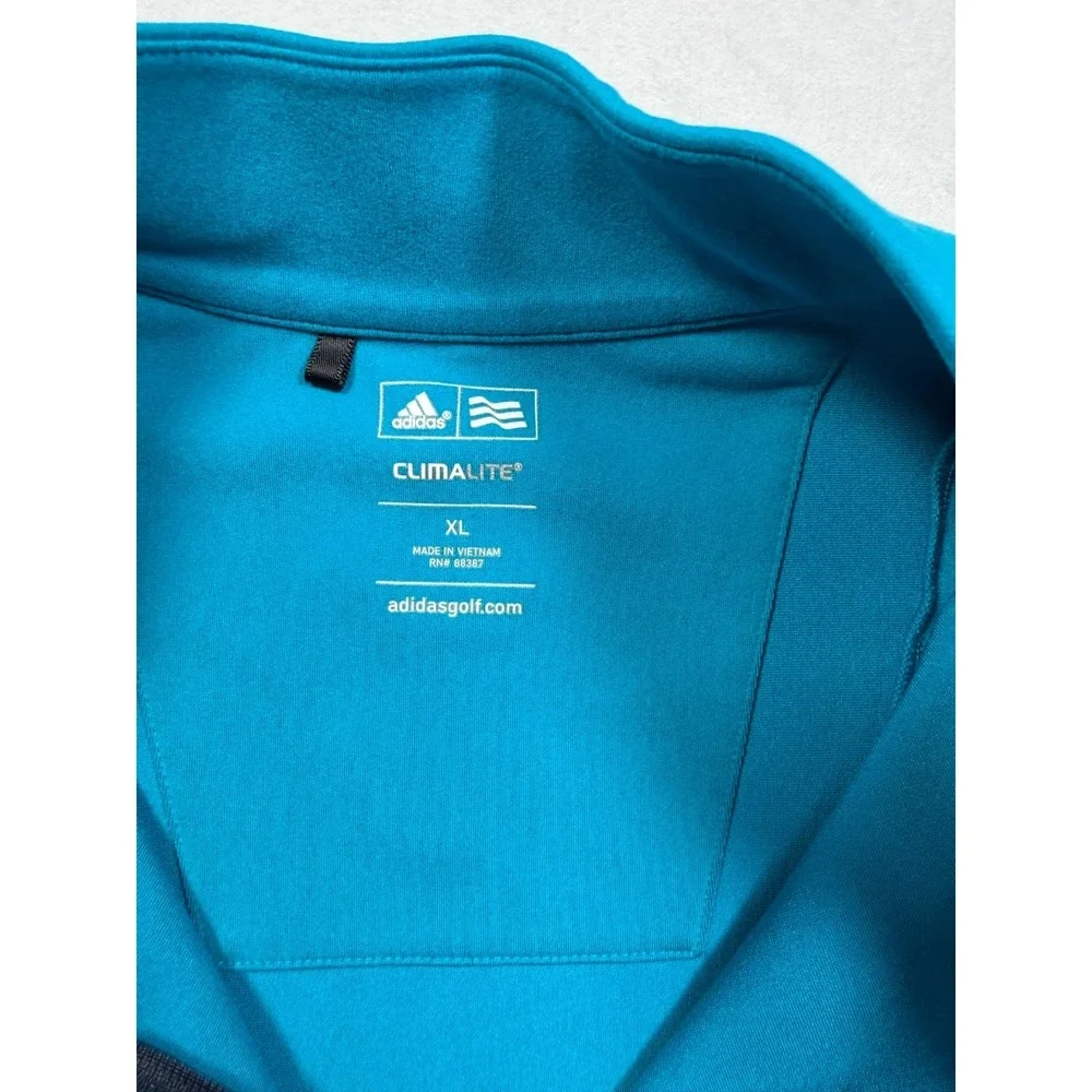 Adidas Golf Pullover Mens Size XL Blue‎ Quarter-Zip Performance ClimaLite